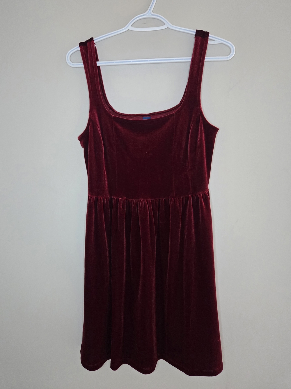 Old Navy velvet sleeveless mini dress, burgundy wine, medium + like new